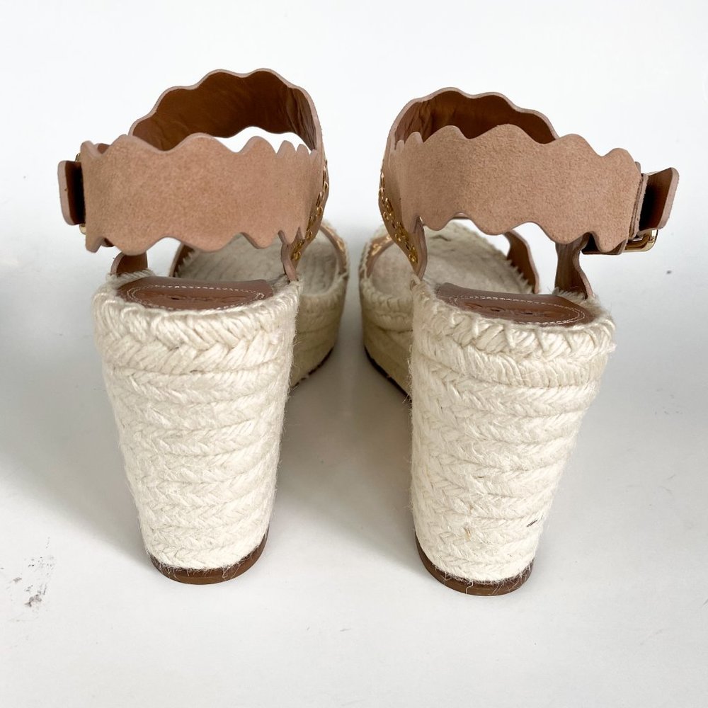 Chloe Lauren Grommet Espadrille Platform Wedges - Picture 6 of 9